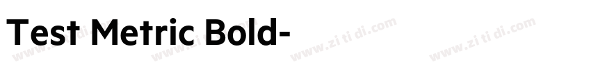 Test Metric Bold字体转换